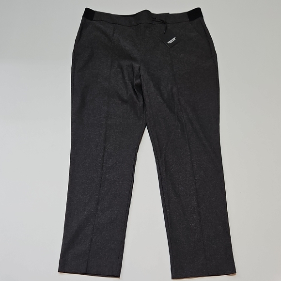Simply Vera Vera Wang Pants - Simply Vera Vera Wang Charcoal Black Slim Straight Leg Mid-rise Pants XXL